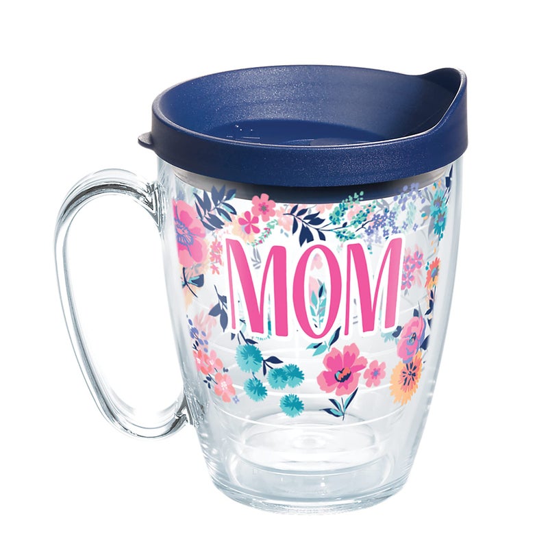 Tervis Made in USA Double Walled Dainty Floral Mother's Day Insulated Tumbler Cup Keeps Drinks Cold & Hot, 16oz Mug, Mom - Image 1
